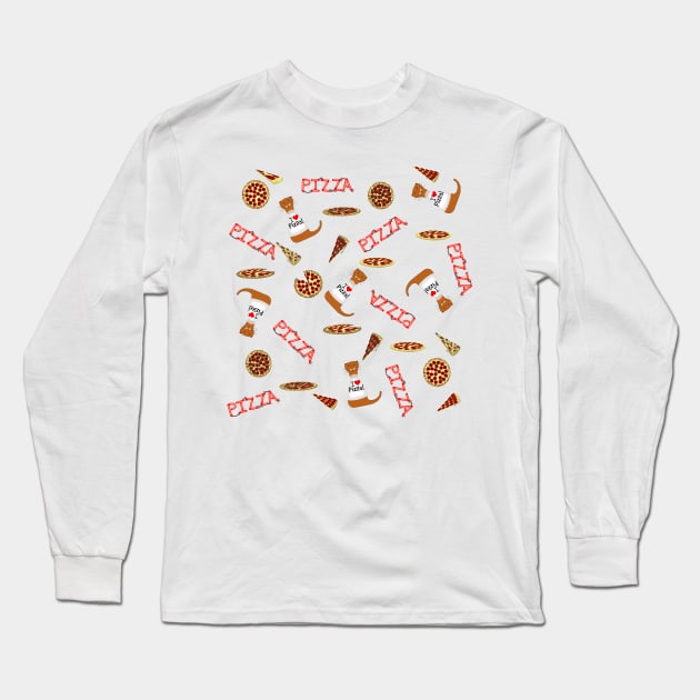 Oliver The Otters Birthday Party Deconstructed Pattern Long Sleeve T-Shirt by ButterflyInTheAttic